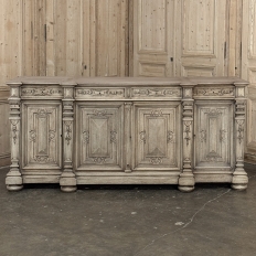 19th Century French Renaissance Revival Buffet in Solid Stripped Oak
