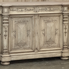 19th Century French Renaissance Revival Buffet in Solid Stripped Oak