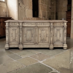 19th Century French Renaissance Revival Buffet in Solid Stripped Oak