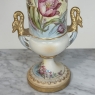 Pair of Vintage Hand-Painted Bavarian Porcelain Swan-Handle Vases