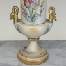 Pair of Vintage Hand-Painted Bavarian Porcelain Swan-Handle Vases