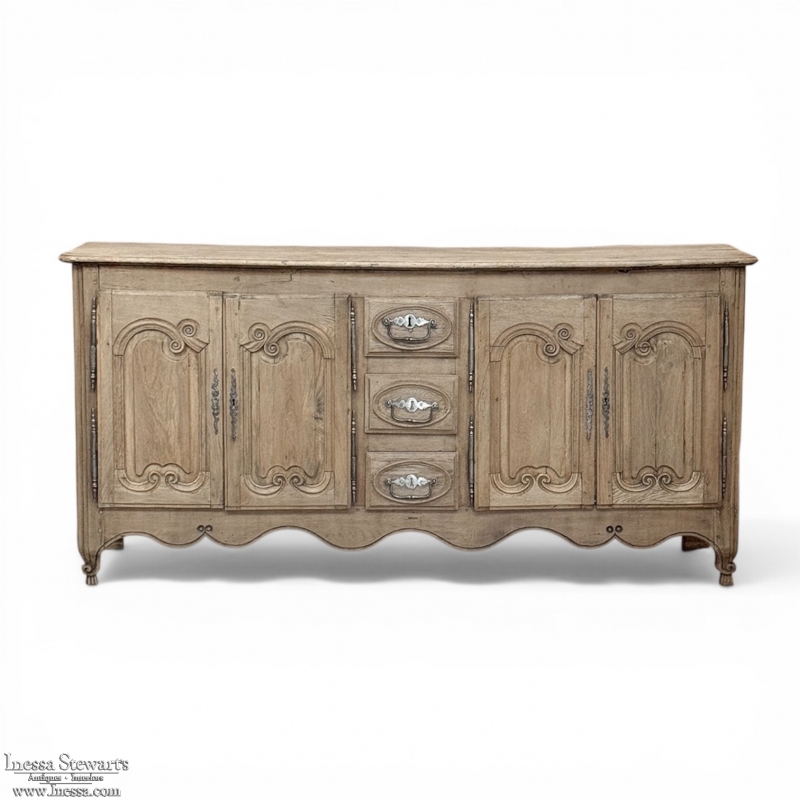 18th Century Country French Buffet ~ Enfilade in Stripped Oak