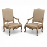 19th Century French Regence Giltwood Armchairs ~ Fauteuils