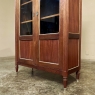 Antique French Louis XVI Style Mahogany Vitrine ~ Bookcase with Carrara Marble