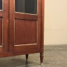 Antique French Louis XVI Style Mahogany Vitrine ~ Bookcase with Carrara Marble