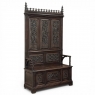 19th Century French Gothic Hall Bench with Trunk