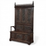 19th Century French Gothic Hall Bench with Trunk