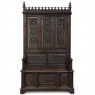 19th Century French Gothic Hall Bench with Trunk