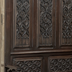 19th Century French Gothic Hall Bench with Trunk