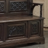 19th Century French Gothic Hall Bench with Trunk