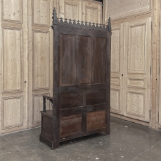 19th Century French Gothic Hall Bench with Trunk