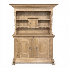 Antique Dutch Cupboard ~ Vaisselier in Stripped Oak