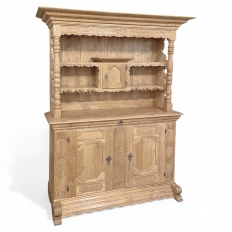 Antique Dutch Cupboard ~ Vaisselier in Stripped Oak