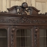 19th Century Renaissance Revival Hand-Carved Oak Triple Bookcase