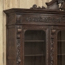 19th Century Renaissance Revival Hand-Carved Oak Triple Bookcase