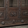 19th Century Renaissance Revival Hand-Carved Oak Triple Bookcase