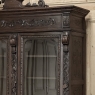 19th Century Renaissance Revival Hand-Carved Oak Triple Bookcase