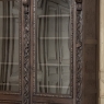 19th Century Renaissance Revival Hand-Carved Oak Triple Bookcase
