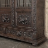 19th Century Renaissance Revival Hand-Carved Oak Triple Bookcase