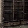 19th Century Renaissance Revival Hand-Carved Oak Triple Bookcase