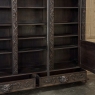 19th Century Renaissance Revival Hand-Carved Oak Triple Bookcase