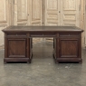 19th Century French Louis Philippe Period Executive Desk in Mahogany with Leather Top