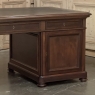 19th Century French Louis Philippe Period Executive Desk in Mahogany with Leather Top