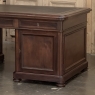 19th Century French Louis Philippe Period Executive Desk in Mahogany with Leather Top