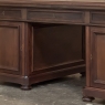 19th Century French Louis Philippe Period Executive Desk in Mahogany with Leather Top