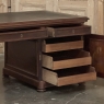 19th Century French Louis Philippe Period Executive Desk in Mahogany with Leather Top