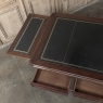 19th Century French Louis Philippe Period Executive Desk in Mahogany with Leather Top