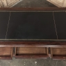 19th Century French Louis Philippe Period Executive Desk in Mahogany with Leather Top