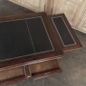 19th Century French Louis Philippe Period Executive Desk in Mahogany with Leather Top