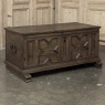 18th Century Dutch Provincial Solid Oak Trunk with Hand-Forged Iron Handles