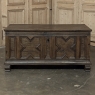 18th Century Dutch Provincial Solid Oak Trunk with Hand-Forged Iron Handles