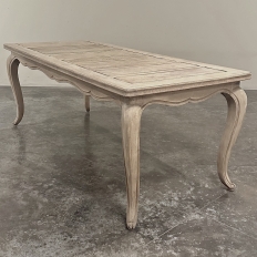 Antique Country French Stripped Fruitwood Dining Table