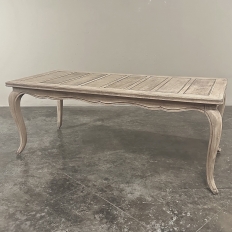 Antique Country French Stripped Fruitwood Dining Table