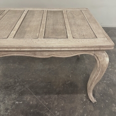 Antique Country French Stripped Fruitwood Dining Table
