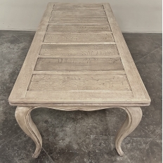 Antique Country French Stripped Fruitwood Dining Table