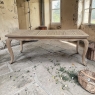 Antique Country French Stripped Fruitwood Dining Table