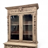 19th Century French Renaissance Revival Carved Oak Bookcase ~ Cabinet in Stripped Oak
