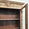 19th Century French Renaissance Revival Carved Oak Bookcase ~ Cabinet in Stripped Oak