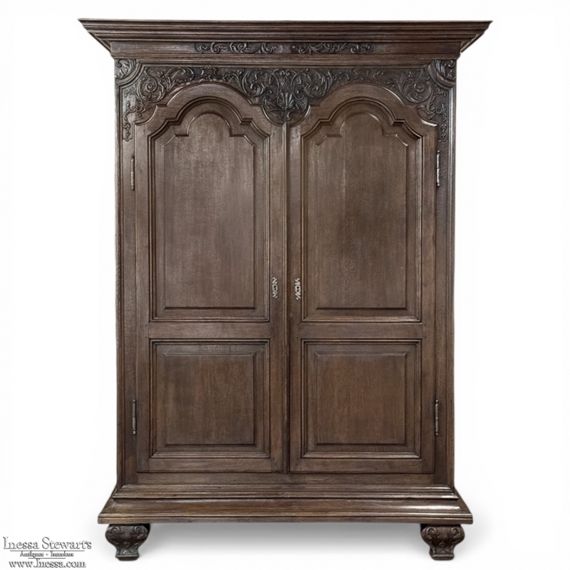 Grand 18th Century Country French Louis XIV Armoire