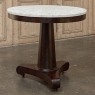 19th Century French Louis Philippe Period Mahogany Center Table with Original Carrara Marble Top