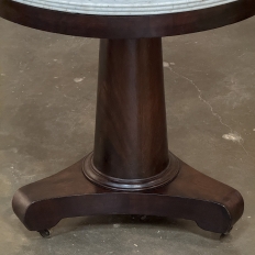 19th Century French Louis Philippe Period Mahogany Center Table with Original Carrara Marble Top