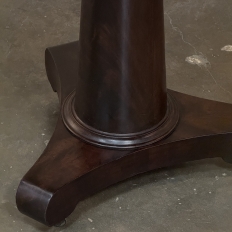 19th Century French Louis Philippe Period Mahogany Center Table with Original Carrara Marble Top