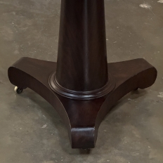 19th Century French Louis Philippe Period Mahogany Center Table with Original Carrara Marble Top