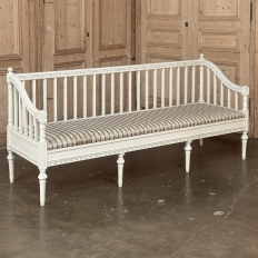 18th Century Swedish Gustavian Painted Settee ~ Neoclassical Design