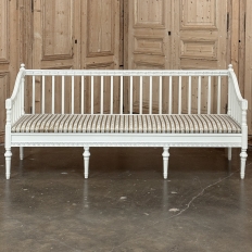 18th Century Swedish Gustavian Painted Settee ~ Neoclassical Design
