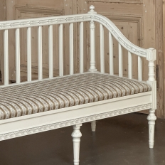 18th Century Swedish Gustavian Painted Settee ~ Neoclassical Design